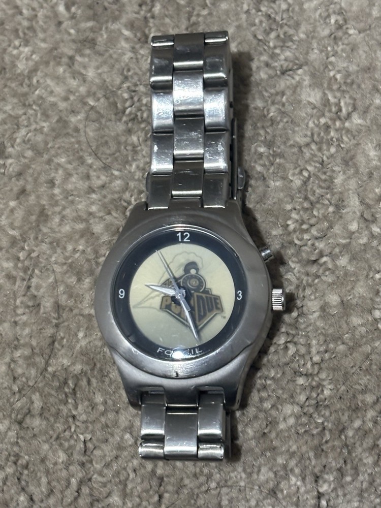 Fossil Vintage Kaleido NCAA Purdue Boilermakers Men’s Watch – New Batteries