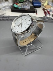 Timex Men’s Fairfield Chronograph Quartz Watch TW2T67500 Grey Dial Leather Strap