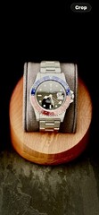 Rolex GMT-Master 1675 Silver Oyster Bracelet with Blue and Red Bezel