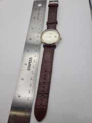 Lorus LR0690 Analog Quartz Mens Watch Brown Band New Battery Working