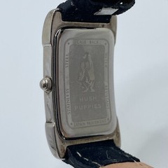 Hush Puppies Watch Womens 18mm Silver Tone Case Blue Leather Band Quartz
