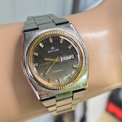 Vintage BAYLOR men’s automatic watch day/date swiss ETA 2789 17Jewels 1970s
