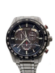CITIZEN Solar Watch Analog Stainless BLK SLV E610 S104831
