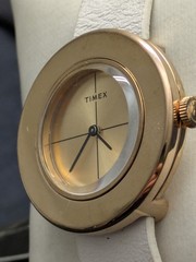 TIMEX Variety Rose Gold TW2T51200 Women’s Watch 7.8″ White Leather New Btry