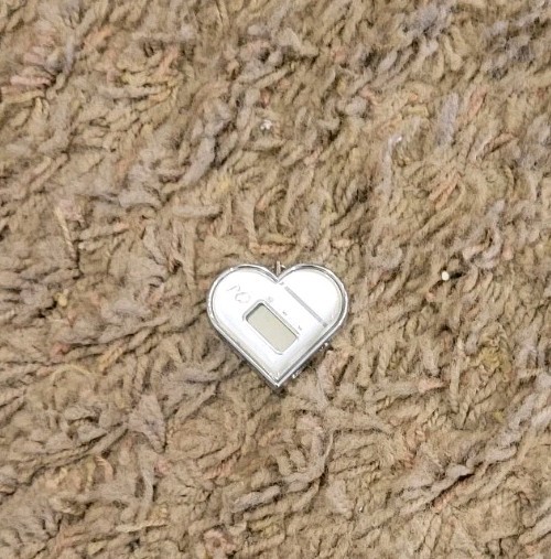 Omron PO_11 Silver Heart Watch Medallion for Use on a Chain (Doesn’t Run)