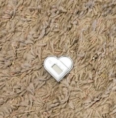 Omron PO_11 Silver Heart Watch Medallion for Use on a Chain (Doesn’t Run)
