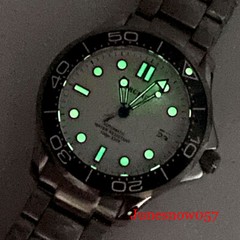 40MM New Japan NH35A Automatic Men Watch Sapphire Blue/Red/Green Dial Glass Back