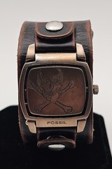 Super Rare Fossil JR-9321BAW Flip Dial Men’s Watch ~Look !!