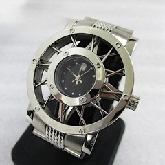 MINI Cooper Stainless Steel Wheel Analog Quartz Watch Battery Replaced Rare