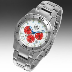 S.U.G. EL DORADO MENS STAINLESS STEEL CHRONOGRAPH OS20 QUARTZ WATCH NEW