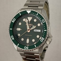 Seiko Men’s Analogue Automatic Green Dial Stainless Steel Bracelet WatchSRPD63K1