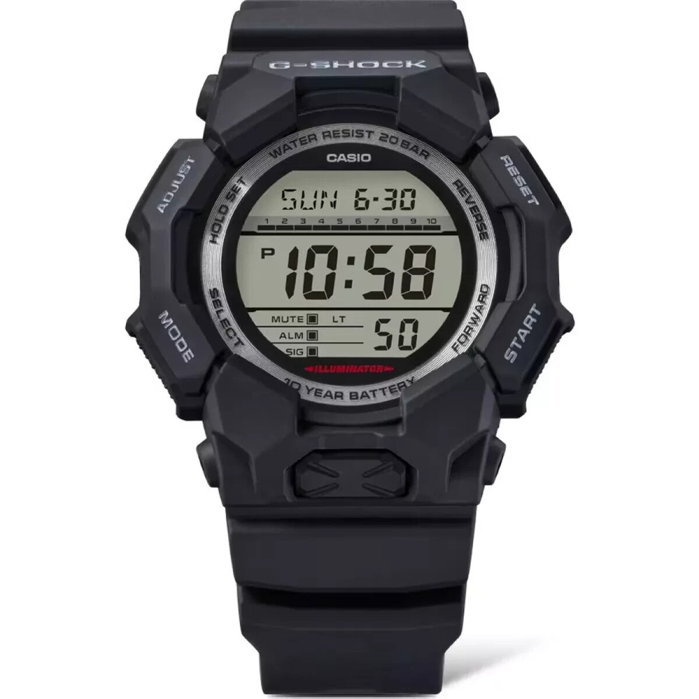 New CASIO G-Shock GD-010-1 Quartz Resin Black Digital Rubber Watch