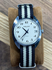 Vintage Poljot 17 Jewels Mechanical Manual Wind USSR Men’s Watch New NATO – Runs