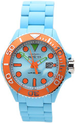 Invicta Grand Diver Playa Men’s 42mm Light Blue & Orange Aqua-Plated Watch 49484