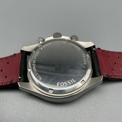 Fossil CH2859 Mens Watch 44mm Black Dial Chronograph Leather Date New Battery