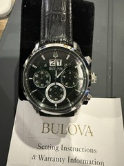 Bulova Sutton 44mm Stainless Steel Case, Deep Forest Green/Black dial