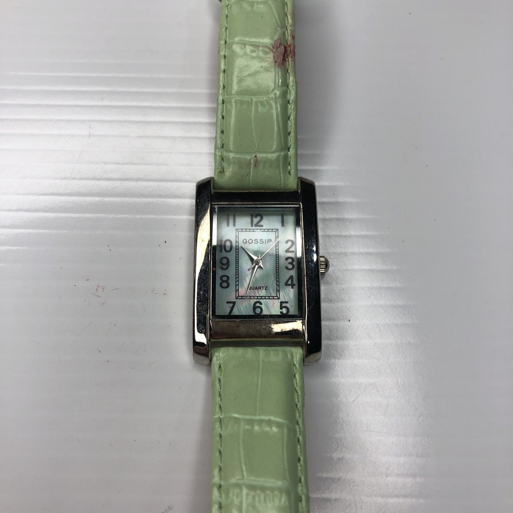 X11 GOSSIP GSP1720 187 Japan Mother Pearl Lime Green Croc Leather Untested
