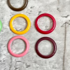 GUCCI Change Bezel Set 8 Color Rings Green Red Pink Orange Brown Bordeaux White