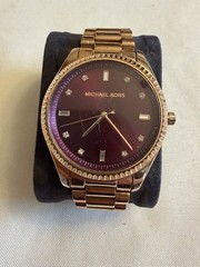 Michael Kors Rose Gold Tone Watch Running