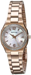 Bulova 98R205 Diamond Gallery Mother of Pearl Dial Rose Gold Ladies Watch $599