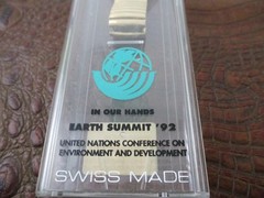 Vintage Swatch Automatic “In Our Hands – Earth Summit ’92” Wristwatch Orig Box