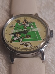MICKEY & MINNIE MOUSE “RARE Tennis” , Bradley Walt Disney Productions Swiss Made
