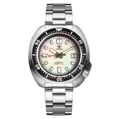 Tandorio 44mm Sapphire Glass Mother of Pearl Dial NH35 200m Diver Auto Men Watch