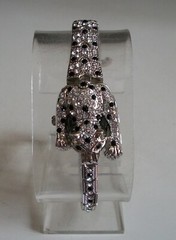 Jaguar Animal Style Silver & Gold Finish Rhinestone Women’s Fashion Party Watch