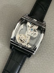 Mens Skeleton Mechanical Waterproof Luxury Watch Leather Hollow Great Gift Idea
