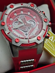 Invicta – MLB – BOSTON Red SOX – Red Glass Fiber – Dual Time – mens watch