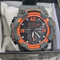 Invicta Activa Vextron X Invicta Dual Time Digital Gray Orange 52mm Men’s Watch