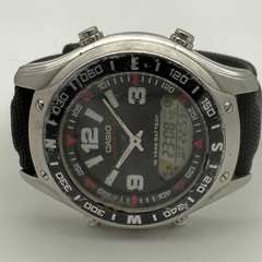 Men’s CASIO Analog Digital Moonphase Hunting Timer Alarm 41mm Watch AMW-701 3769