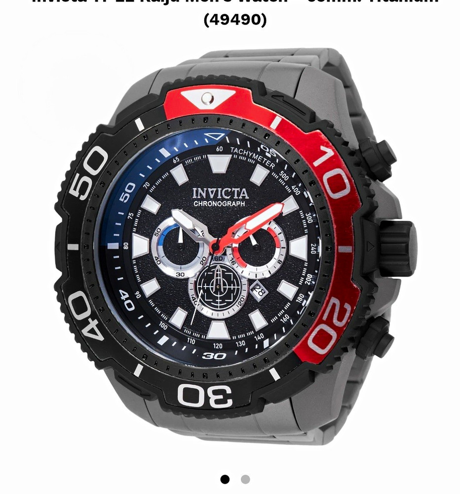 Invicta TI-22 Kaiju Men’s Quartz Chronograph Date Tachymeter 65mm Titanium