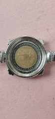 Women’s Quartz Analog Coin-Style Dial Silver Metal Expansion Bracelet