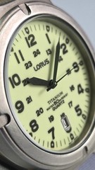 Lorus Men’s Titanium Quartz Field Watch – New Mineral Crystal & Strap – Mint