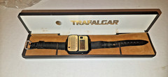 RARE RETRO 1981 FIRST TALKING WATCH BY TRAFALGAR IN ORIGINAL CASE WORKING #B18