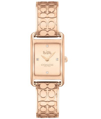COACH ALLIE 14503382 ROSE GOLD LOGO DIAL STAINLESS STEEL BANGLE WOMEN’S WATCH