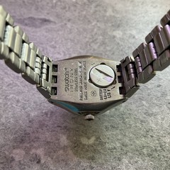 Vintage Swatch Irony Womens Watch AG1995 24mm Silver Tone Case & Band A20