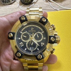 Invicta Reserve Arsenal /Octane Quartz Chrono Date Watch Black/Gold Dial (0340).