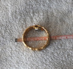 Vintage VANTAGE Hidden Watch Bracelet Women’s Gold Tone Hinged Bangle 70s 80s
