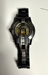 LIGE Automatic Mechanical Skeleton Watch Black Steel Men’s Calendar Kit