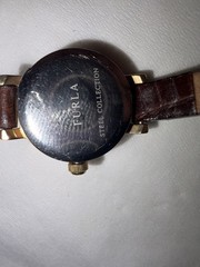 Furla Steel Collection Quartz Women’s Watch Black Dial Brown Leather Strap