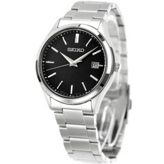 SEIKO SELECTION SBPX147 Stainless Steel Solar Analog Watch Black Dial 38.7mm