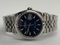 2022 Rolex Datejust Blue Dial Smooth Bezel Jubilee 36mm Automatic Watch 126200