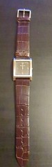 Kenneth Cole Watch Men Silver Tone Brown Croco Leather Water Resistant
