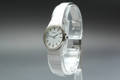 Vintage 1986 [Exc+5] Seiko Bracelet 4720-7020 Silver 19mm Quartz Ladies Watch