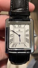 Pablo Raez 40mm Black Leather Men’s Big Square Tank Quartz Watch Ships From USA