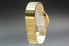 [Near MINT] Vintage Christian Dior 3052 30mm Roman Gold Dial Quartz Men’s Watch