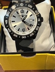 CHASE-DURER CDW-0175 Men’s Quartz Date 45mm Silver Dial Black/Gray Strap Box