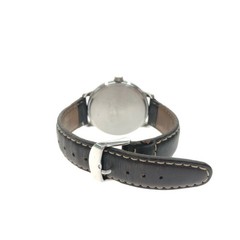 Timex INDIGLO Quartz Watch W2 Off-White Dial Brown Leather Strap Men’s C Rank